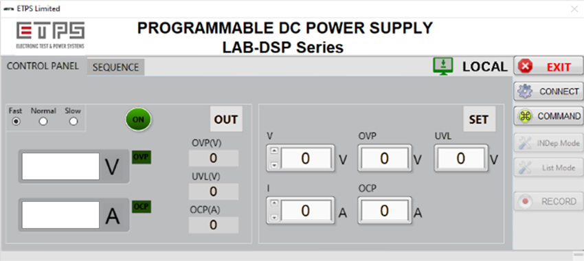 LAB-DSP Operating GUI